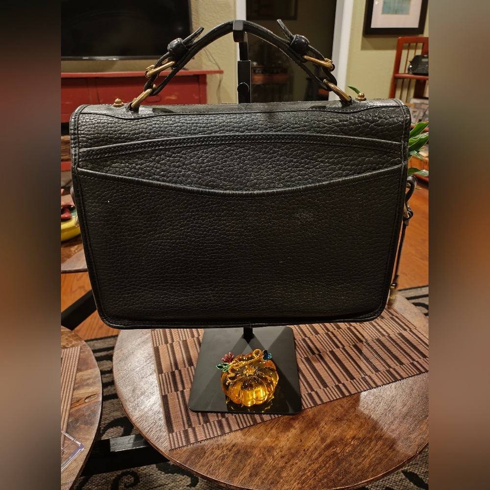 Vintage Dooney & Bourke Black Leather Satchel - Picture 2 of 12
